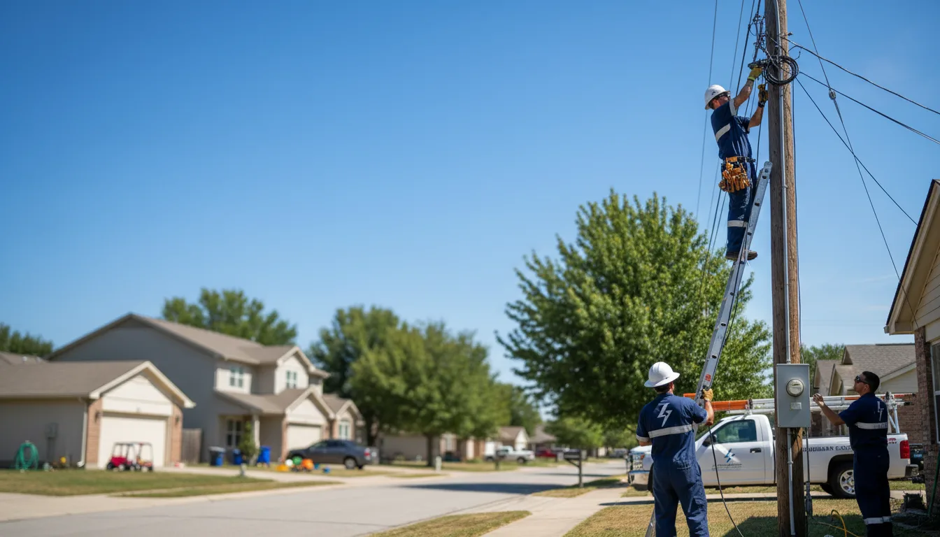 Residential electrician providing installation services in Fruitport, MI